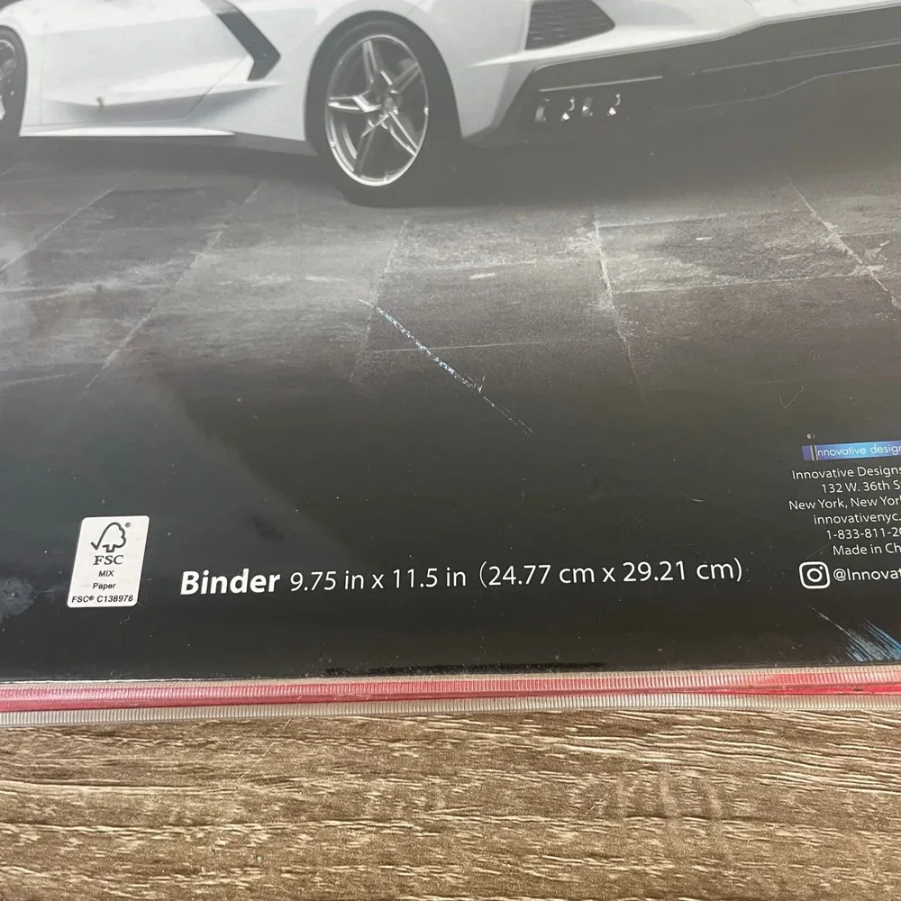 Corvette‎ Stingray Binder 3 Ring Chevrolet Chevy C7 School Notebook Folder